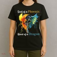 Soul Of A Phoenix Heart Of A Dragon T-Shirt thumb 4