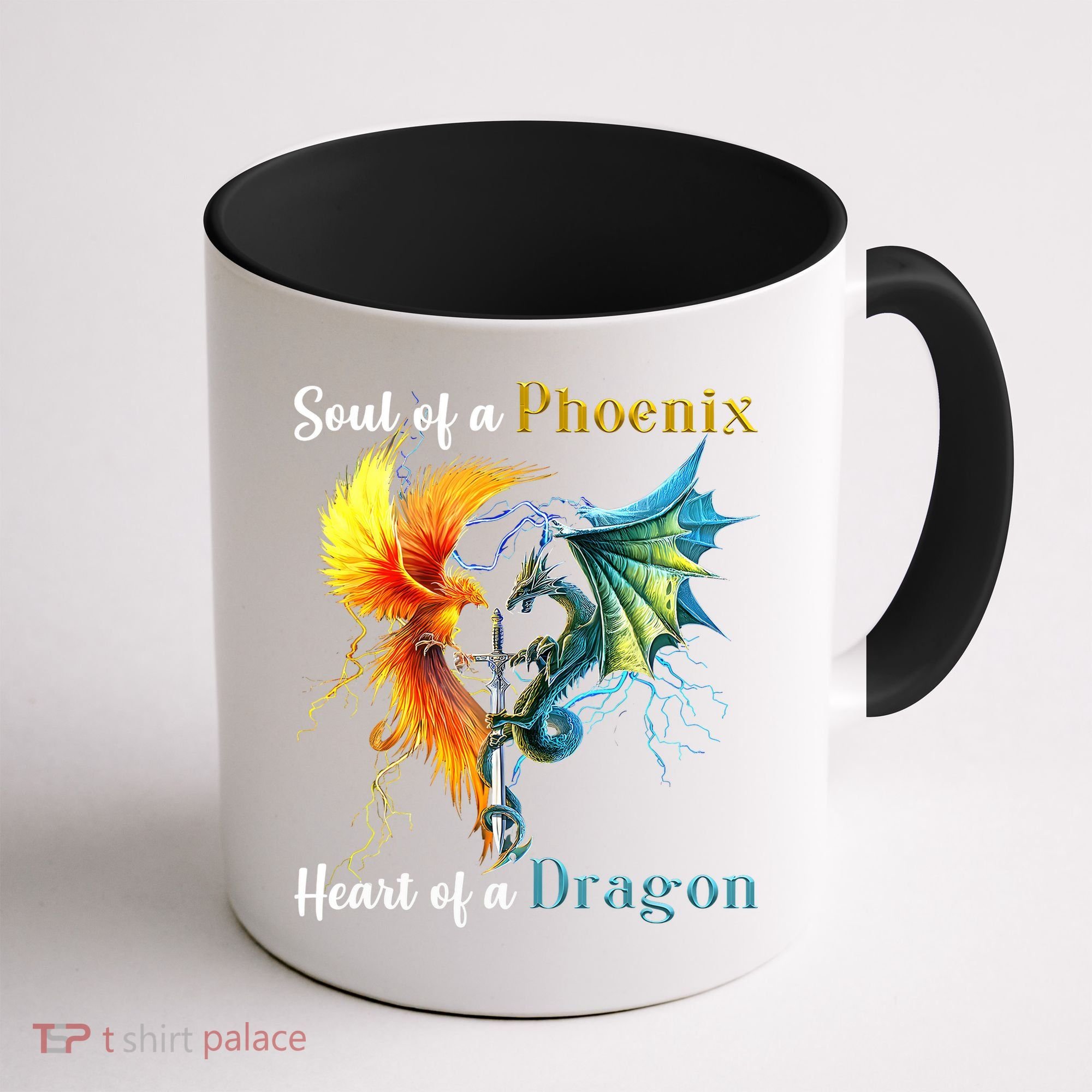 Soul Of A Phoenix Heart Of A Dragon Coffee Mug