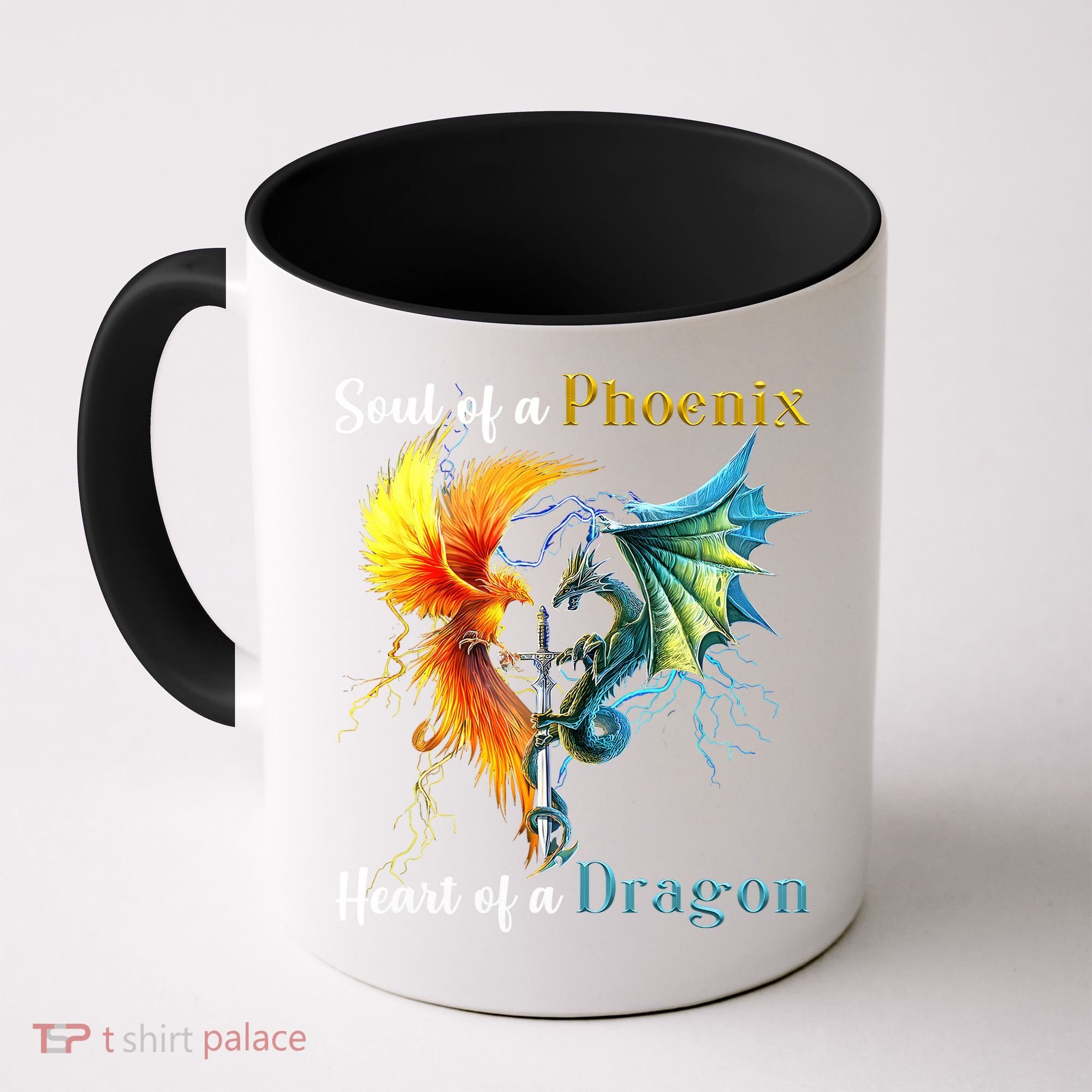Soul Of A Phoenix Heart Of A Dragon Coffee Mug