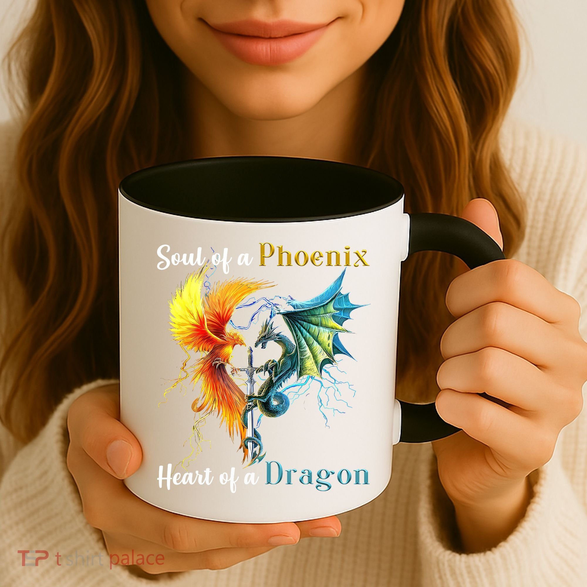 Soul Of A Phoenix Heart Of A Dragon Coffee Mug