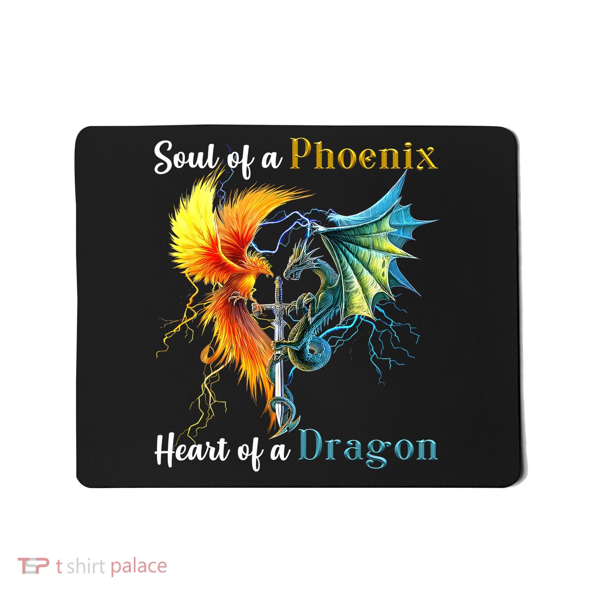 Soul Of A Phoenix Heart Of A Dragon Mousepad