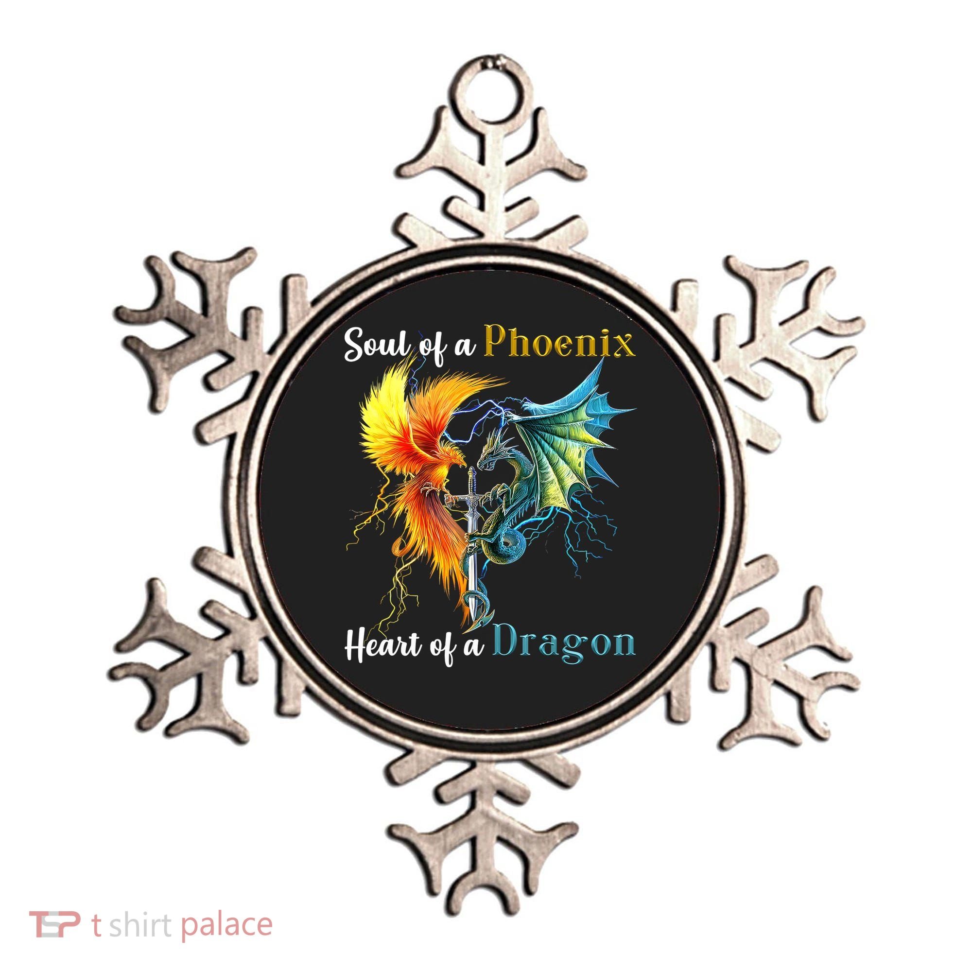 Soul Of A Phoenix Heart Of A Dragon Ornament