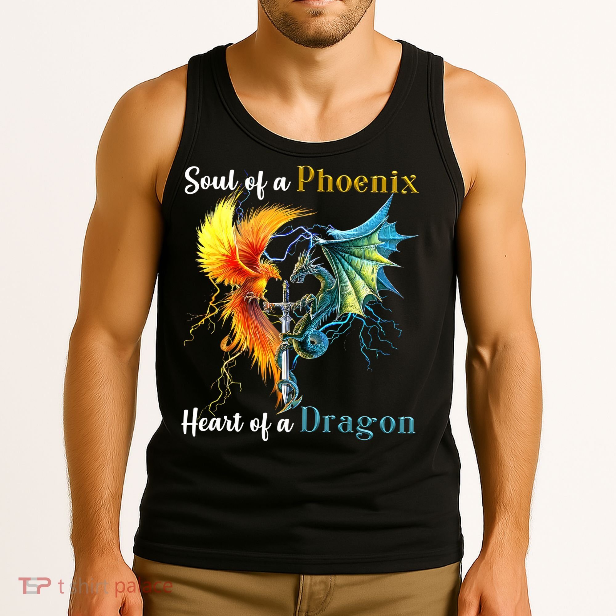 Soul Of A Phoenix Heart Of A Dragon Tank Top