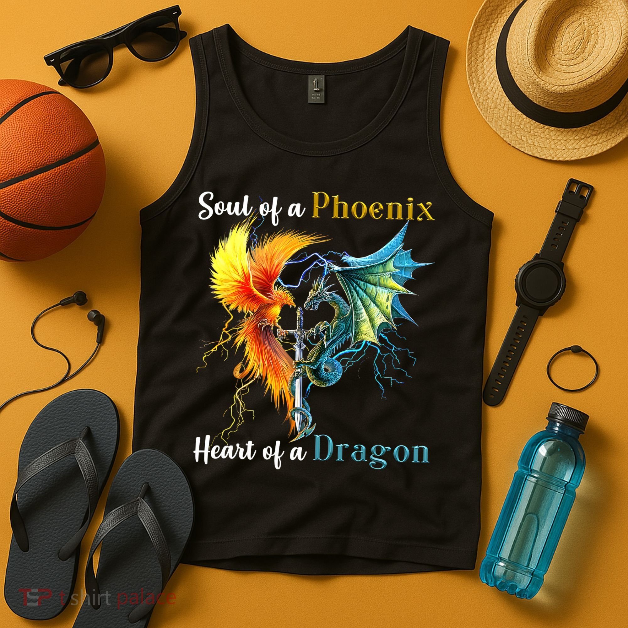 Soul Of A Phoenix Heart Of A Dragon Tank Top