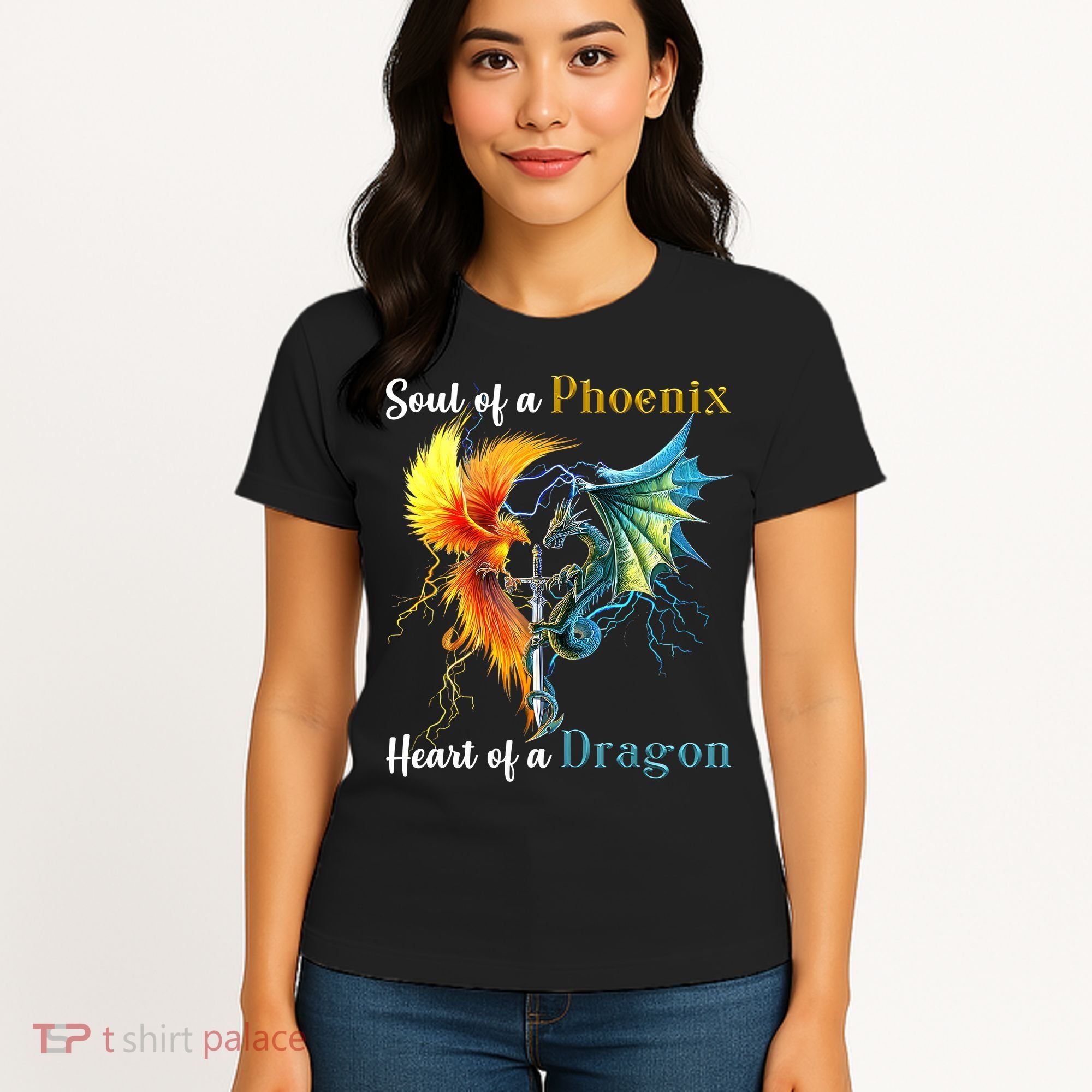 Soul Of A Phoenix Heart Of A Dragon Women's T-Shirt
