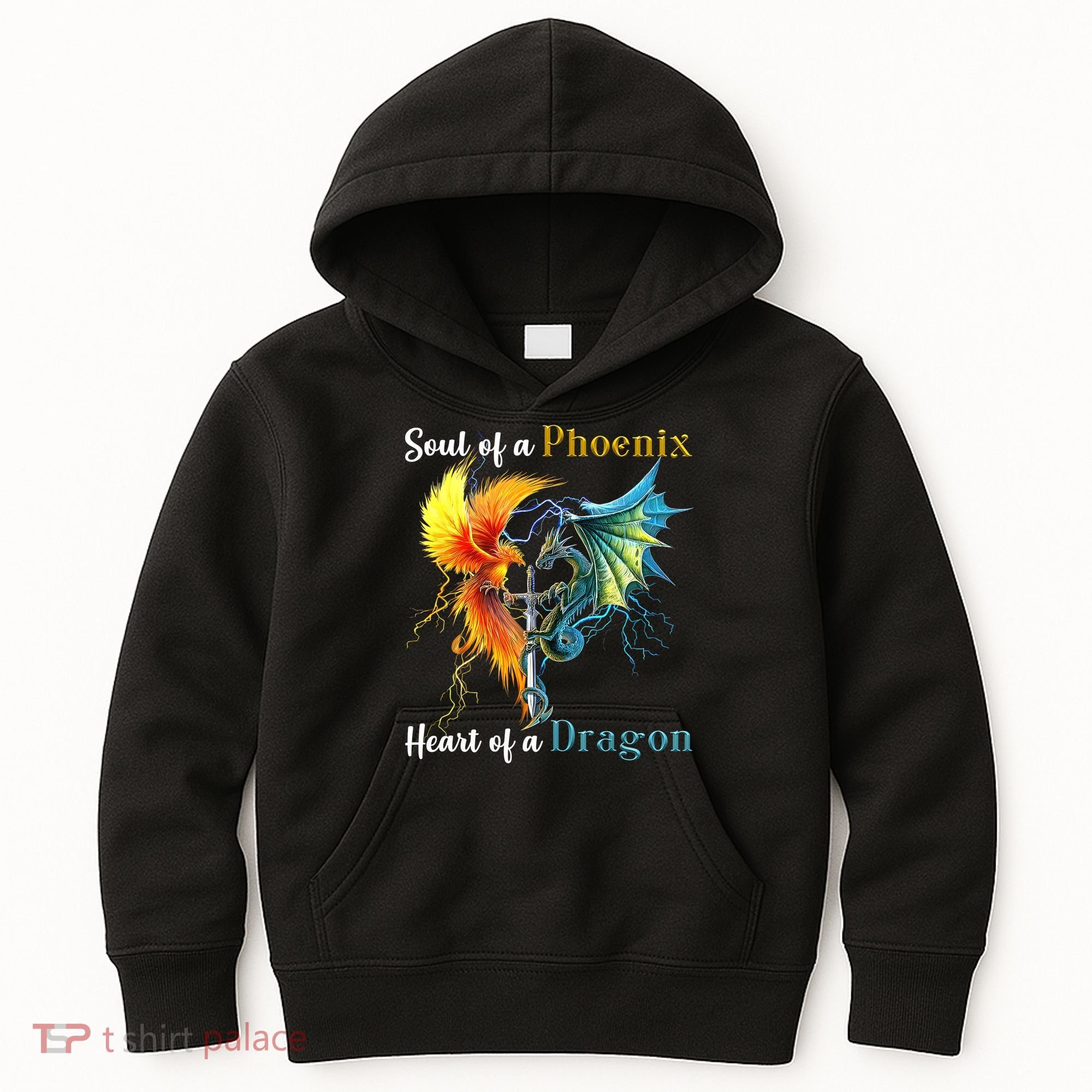 Soul Of A Phoenix Heart Of A Dragon Kids Hoodie