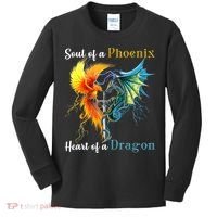 Soul Of A Phoenix Heart Of A Dragon Kids Long Sleeve Shirt thumb 0