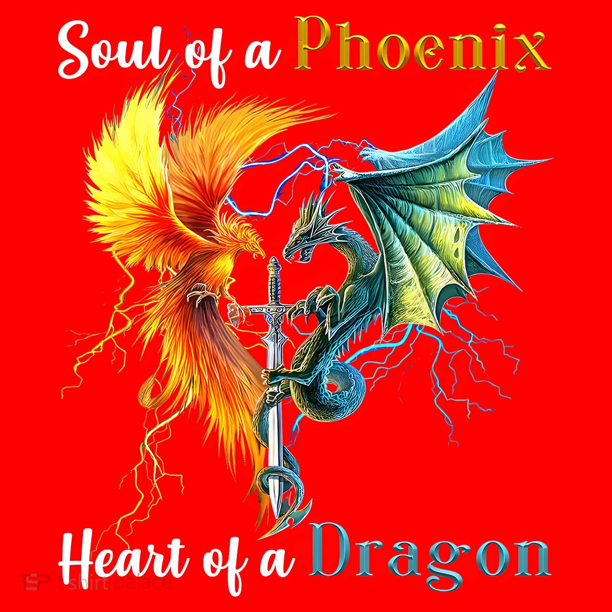 Soul Of A Phoenix Heart Of A Dragon Santa Hat