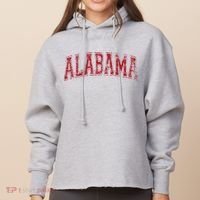 State Of Alabama Varsity Style Ladies Heavyweight Boxy Pullover Hoodie thumb 0
