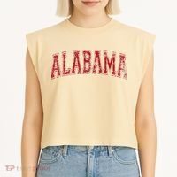 State Of Alabama Varsity Style Garment-Dyed Women's Muscle Tee thumb 2
