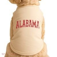 State Of Alabama Varsity Style Doggie Tank thumb 0