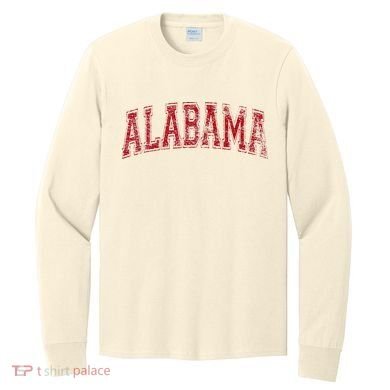 State Of Alabama Varsity Style Long Sleeve Shirt