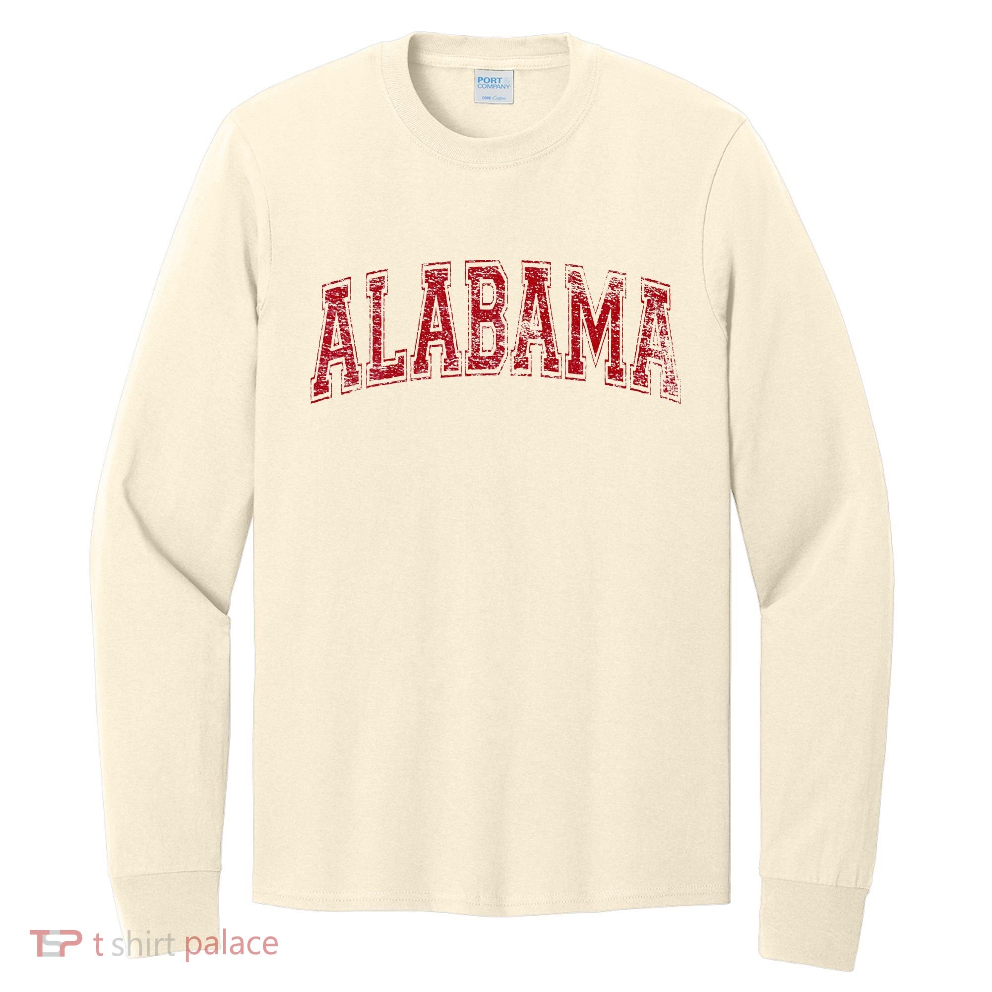 State Of Alabama Varsity Style Long Sleeve Shirt