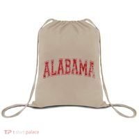 State Of Alabama Varsity Style Drawstring Bag thumb 0