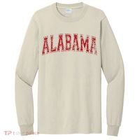 State Of Alabama Varsity Style Tall Long Sleeve Shirt thumb 0