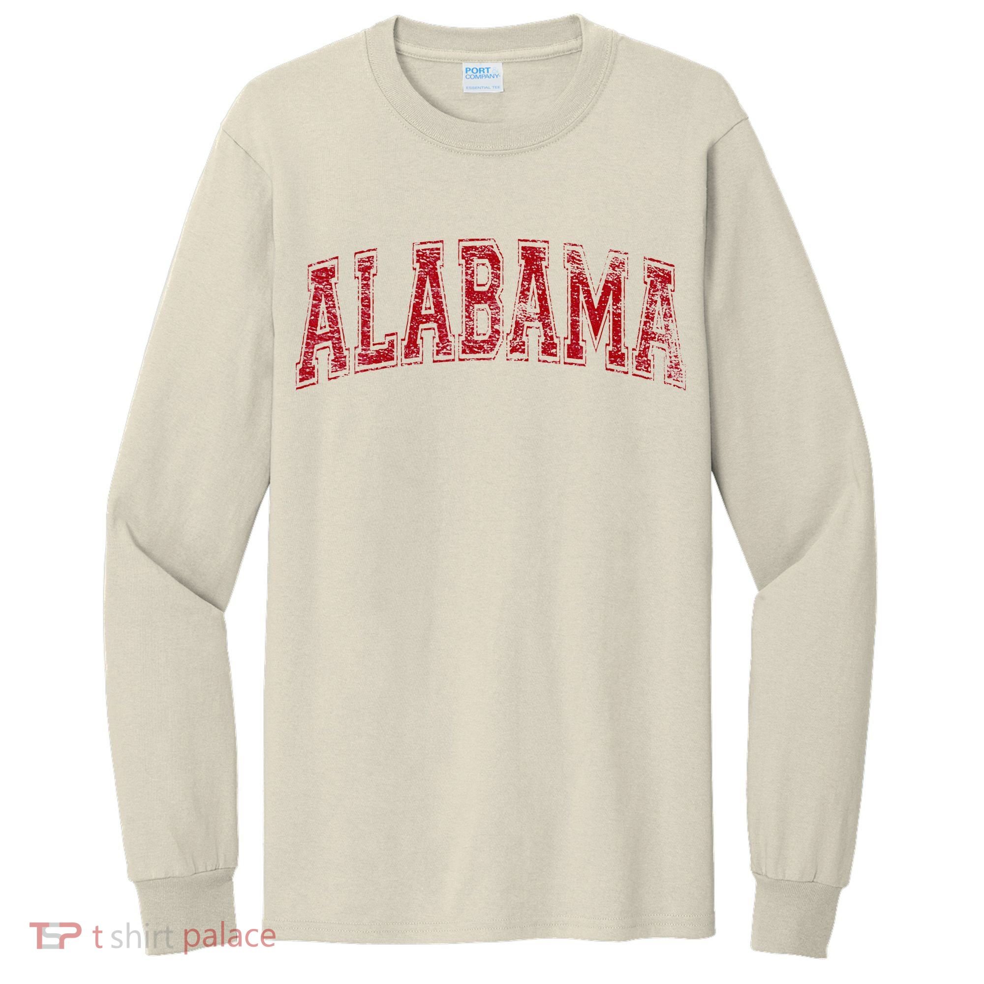 State Of Alabama Varsity Style Tall Long Sleeve Shirt