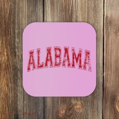State Of Alabama Varsity Style Coaster