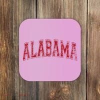 State Of Alabama Varsity Style Coaster thumb 0