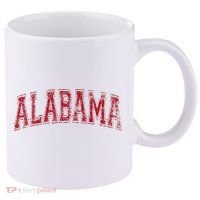 State Of Alabama Varsity Style 11oz C Handle Ceramic Mug thumb 0