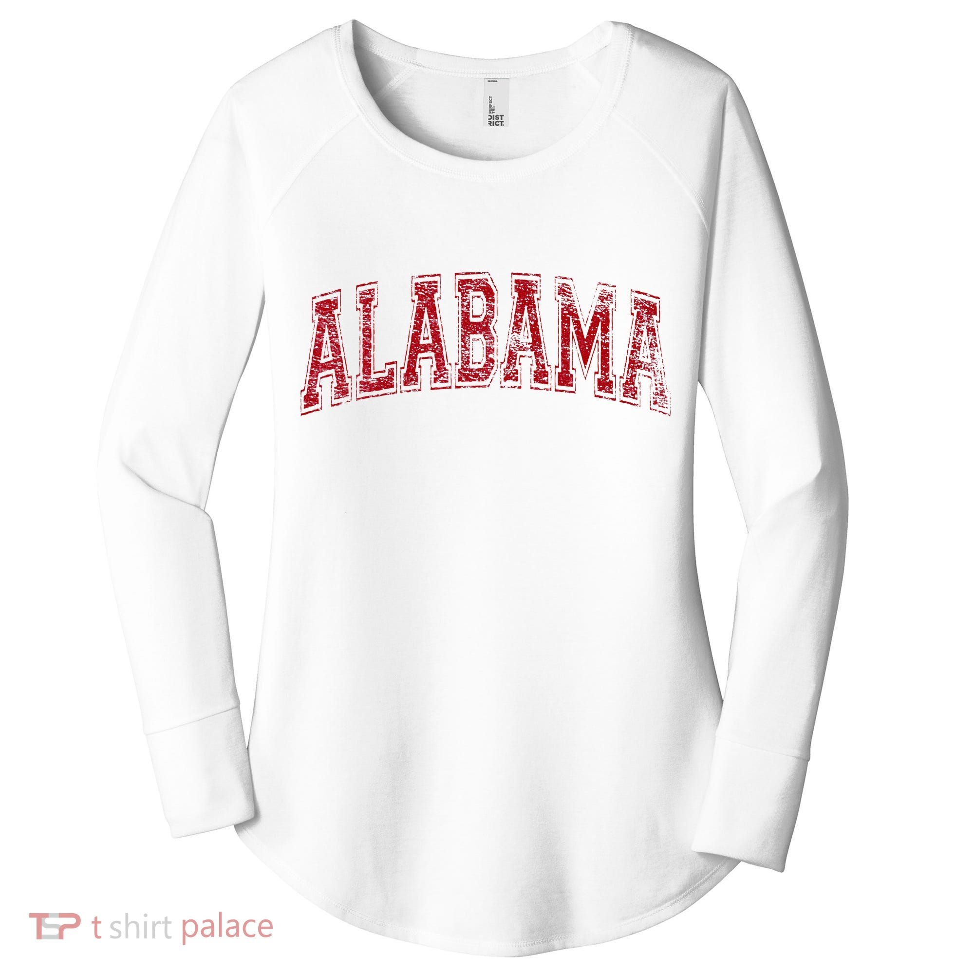 State Of Alabama Varsity Style Women's Perfect Tri Tunic Long Sleeve Shirt