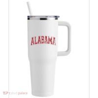 State Of Alabama Varsity Style 40oz Vacuum Insulated Stainless Steel Travel Tumbler thumb 0