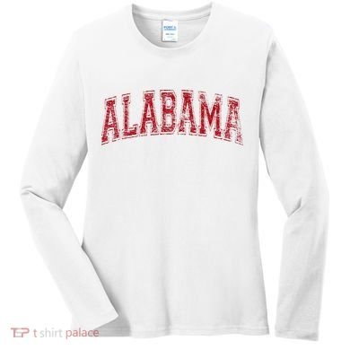 State Of Alabama Varsity Style Women's Long Sleeve Shirt