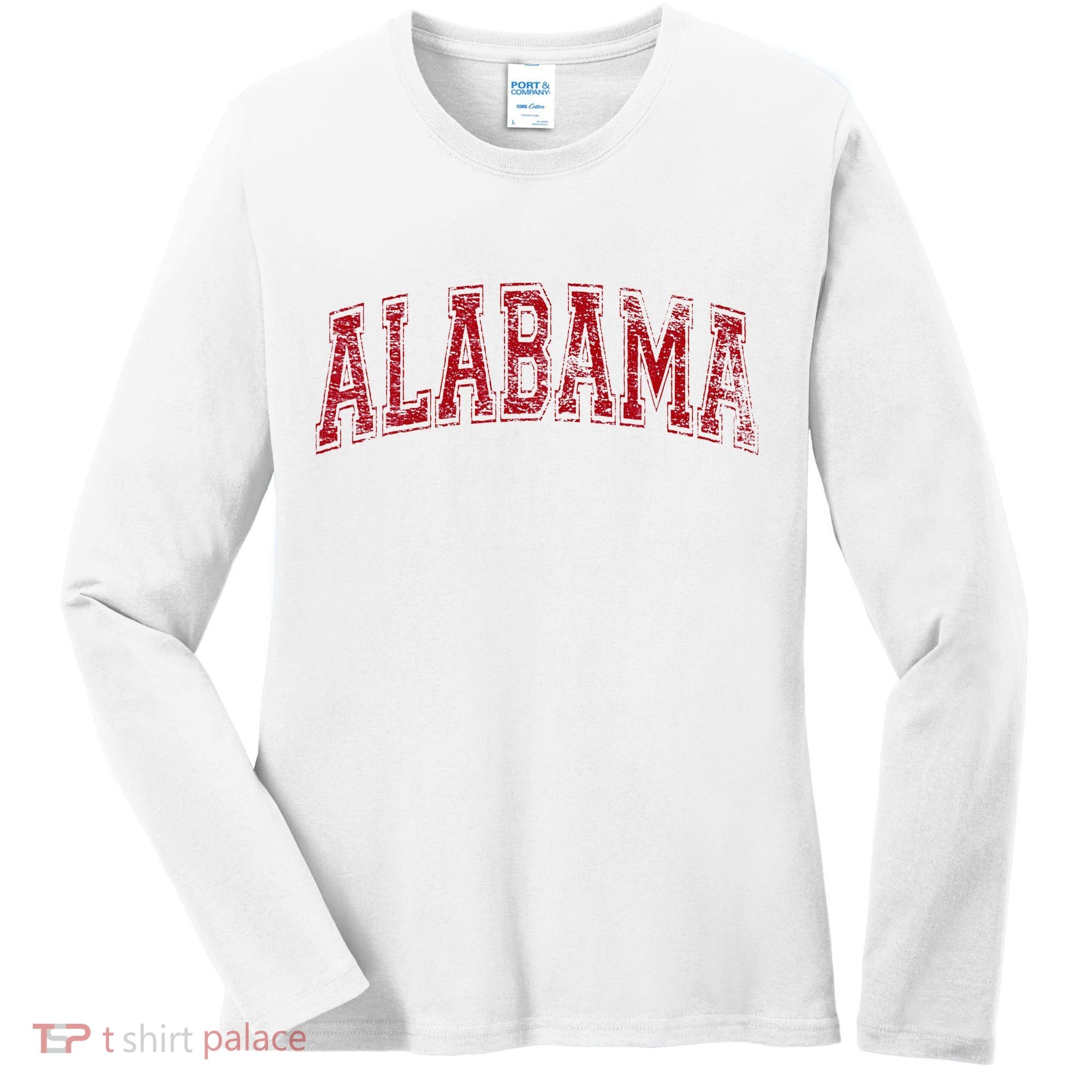 State Of Alabama Varsity Style Women's Long Sleeve Shirt