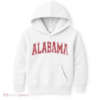 State Of Alabama Varsity Style Kids Hoodie