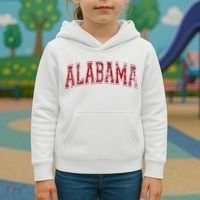 State Of Alabama Varsity Style Kids Hoodie thumb 3