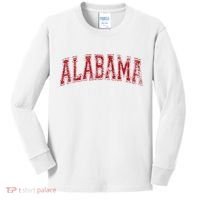 State Of Alabama Varsity Style Kids Long Sleeve Shirt thumb 0
