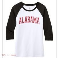 State Of Alabama Varsity Style Women's Tri-Blend 3/4-Sleeve Raglan Shirt thumb 0