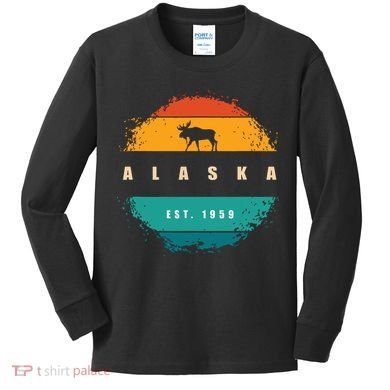 State Of Alaska Kids Long Sleeve Shirt