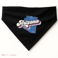 State Of Arizona Retro Logo USA-Made Doggie Bandana thumb 0