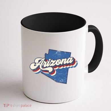 State Of Arizona Retro Logo Coffee Mug back