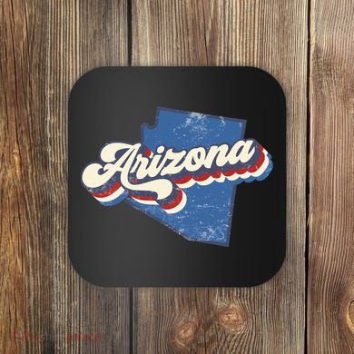 State Of Arizona Retro Logo Coaster