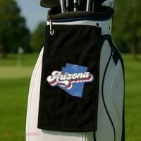 State Of Arizona Retro Logo Golf Towel thumb 2