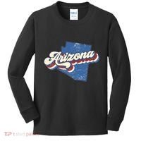 State Of Arizona Retro Logo Kids Long Sleeve Shirt thumb 0