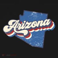 State Of Arizona Retro Logo Kids Long Sleeve Shirt thumb 2