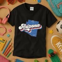 State Of Arizona Retro Logo Kids T-Shirt thumb 3