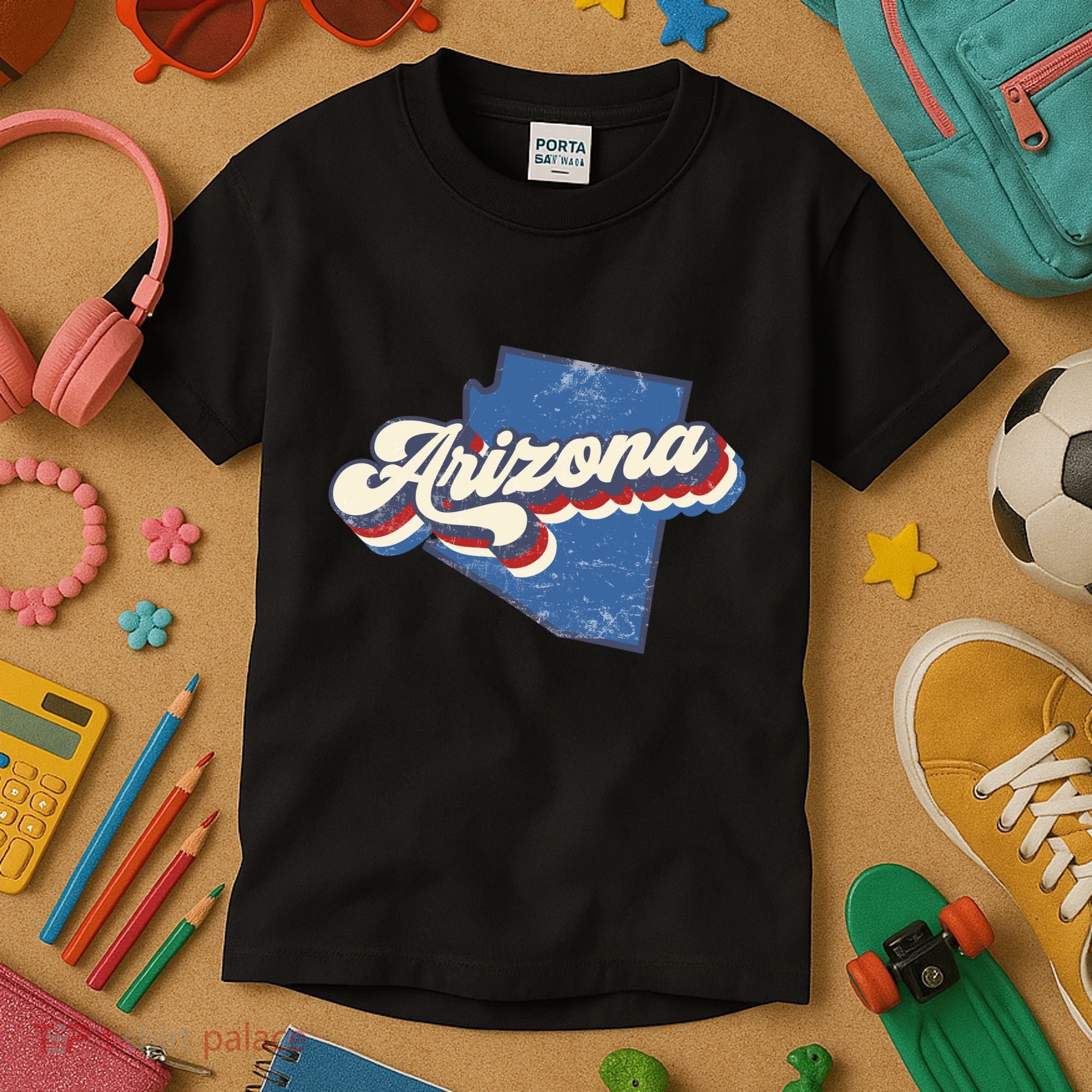 State Of Arizona Retro Logo Kids T-Shirt