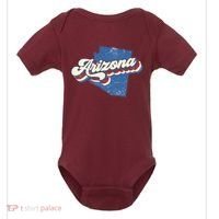 State Of Arizona Retro Logo Baby Bodysuit thumb 0