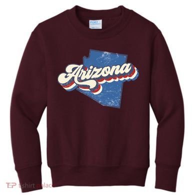 State Of Arizona Retro Logo Kids Sweatshirt