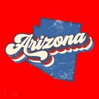 State Of Arizona Retro Logo Santa Hat thumb 1