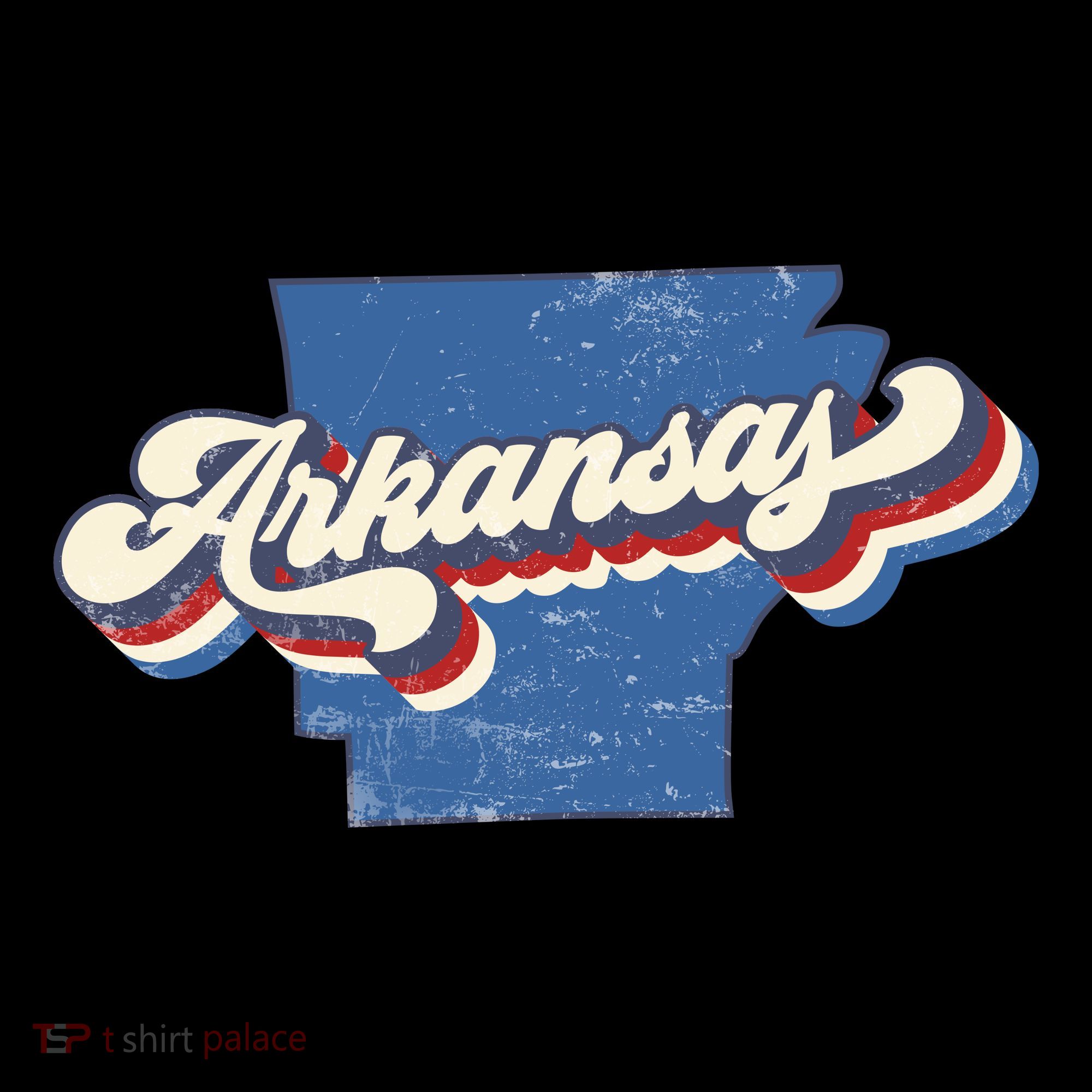 State Of Arkansas Retro Logo Button