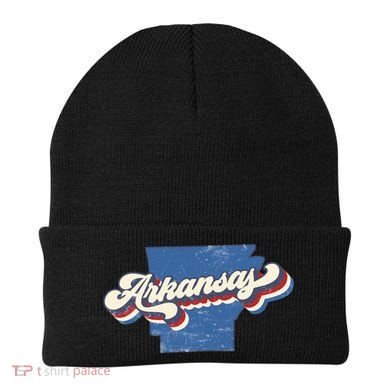 State Of Arkansas Retro Logo Beanie