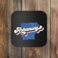 State Of Arkansas Retro Logo Coaster thumb 0