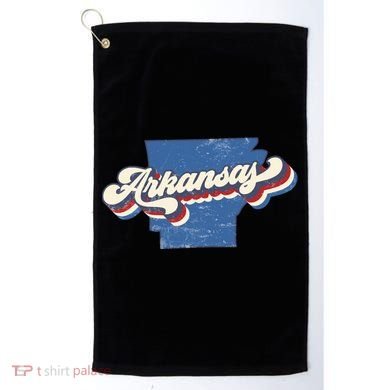 State Of Arkansas Retro Logo Golf Towel