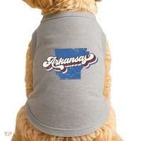 State Of Arkansas Retro Logo Doggie Tank thumb 0