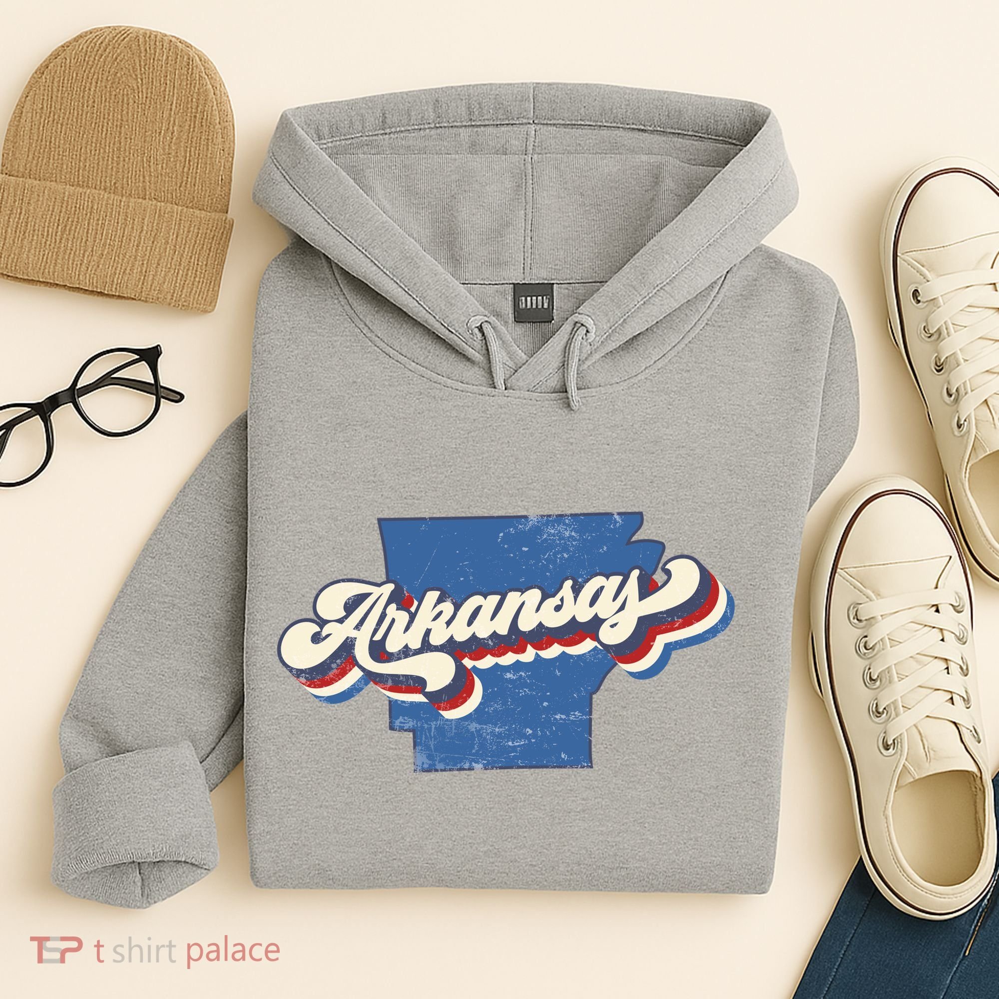 State Of Arkansas Retro Logo Hoodie