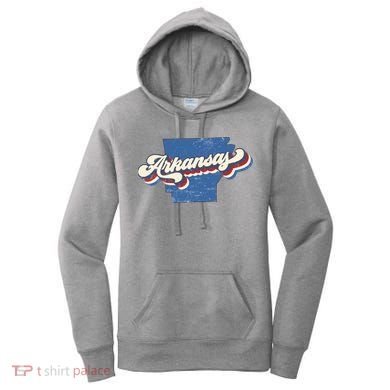 State Of Arkansas Retro Logo Women's Hoodie